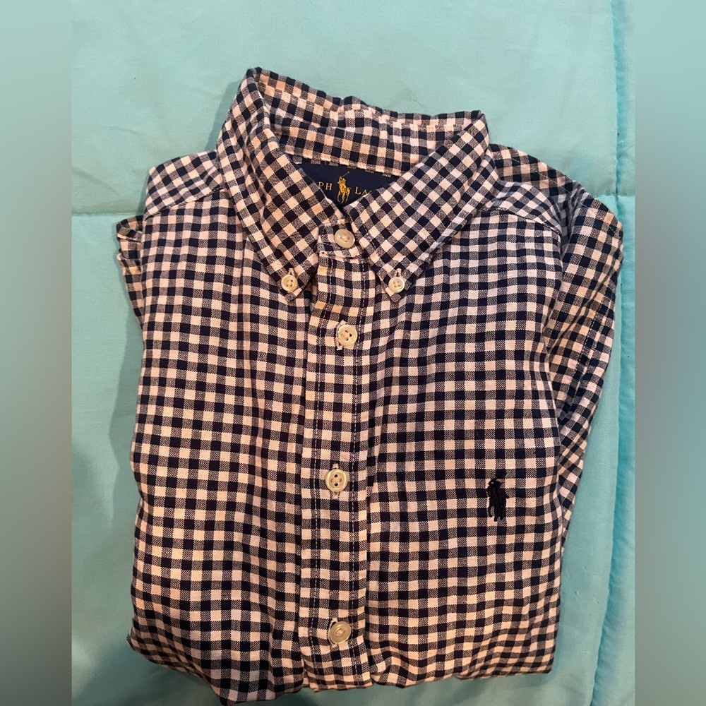 Ralph Lauren Black and White Gingham Shirt